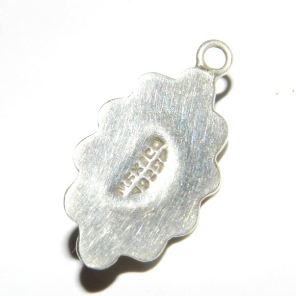 Vintage Mexico  Red Onyx  Sterling Silver  Pendant - Picture 2 of 8